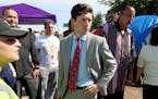 Minneapolis Mayor Jacob Frey visited the growing homeless encampment near the LIttle Earth housing project last week, and talked with American Indian 