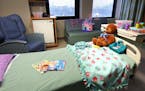 Rooms at Children's Minnesota Hospital are equipped with a variety of amenities to make patients and their families feel more at home. Each room has a
