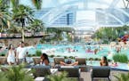 A rendering of the proposed water park beside the Mall of America.
