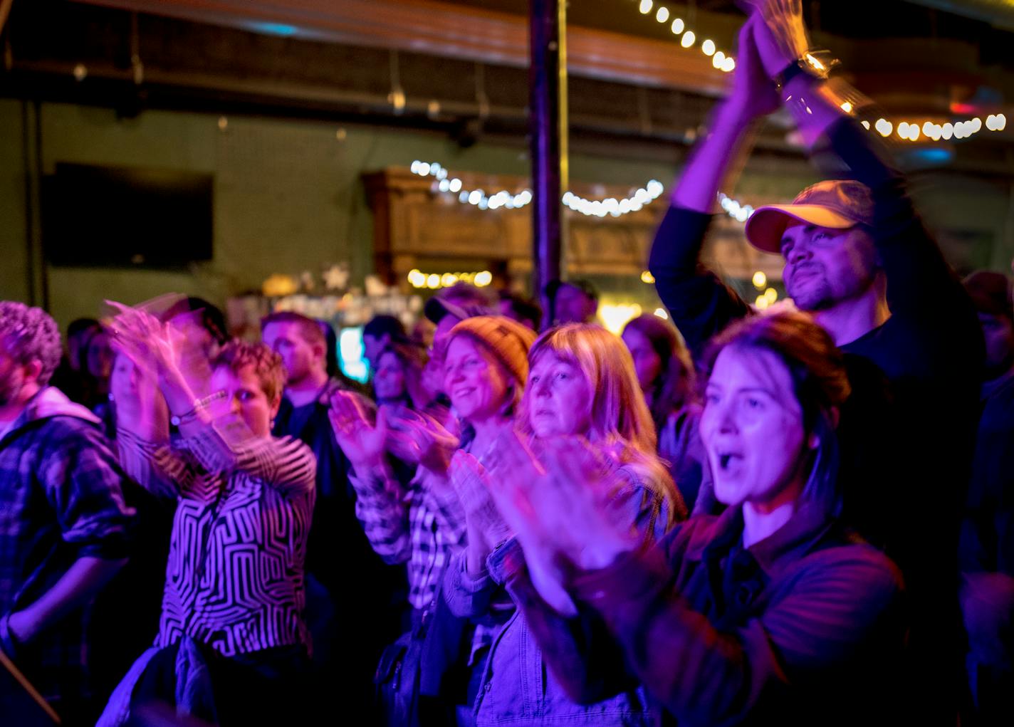 Fans applauded for Charlie Parr during a performance at the Turf Club.