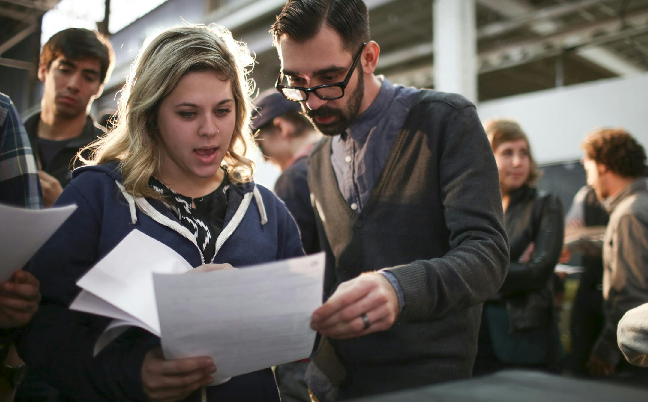 Kathie Hilberg and Tony Querio, both from nearby Spyhouse coffee, looked over Hilberg's scoring sheets after the Barista Competition Sunday afternoon at Uppercut Gym in Minneapolis. ] JEFF WHEELER ‚Ä¢ jeff.wheeler@startribune.com The Big Central Coffee Competition, held this weekend at Uppercut Gym in Minneapolis, gave entrants 15 minutes to put together three stellar espresso products. At this three-day happening, which draws competitiors from all over the Central time zone, ba
