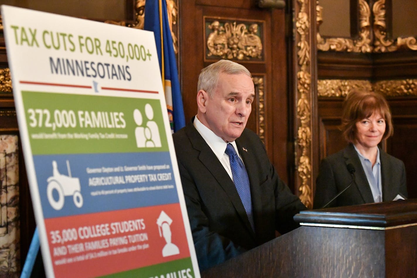 Governor Dayton and Lt. Governor Tina Smith unveiled a 2017 tax proposal.