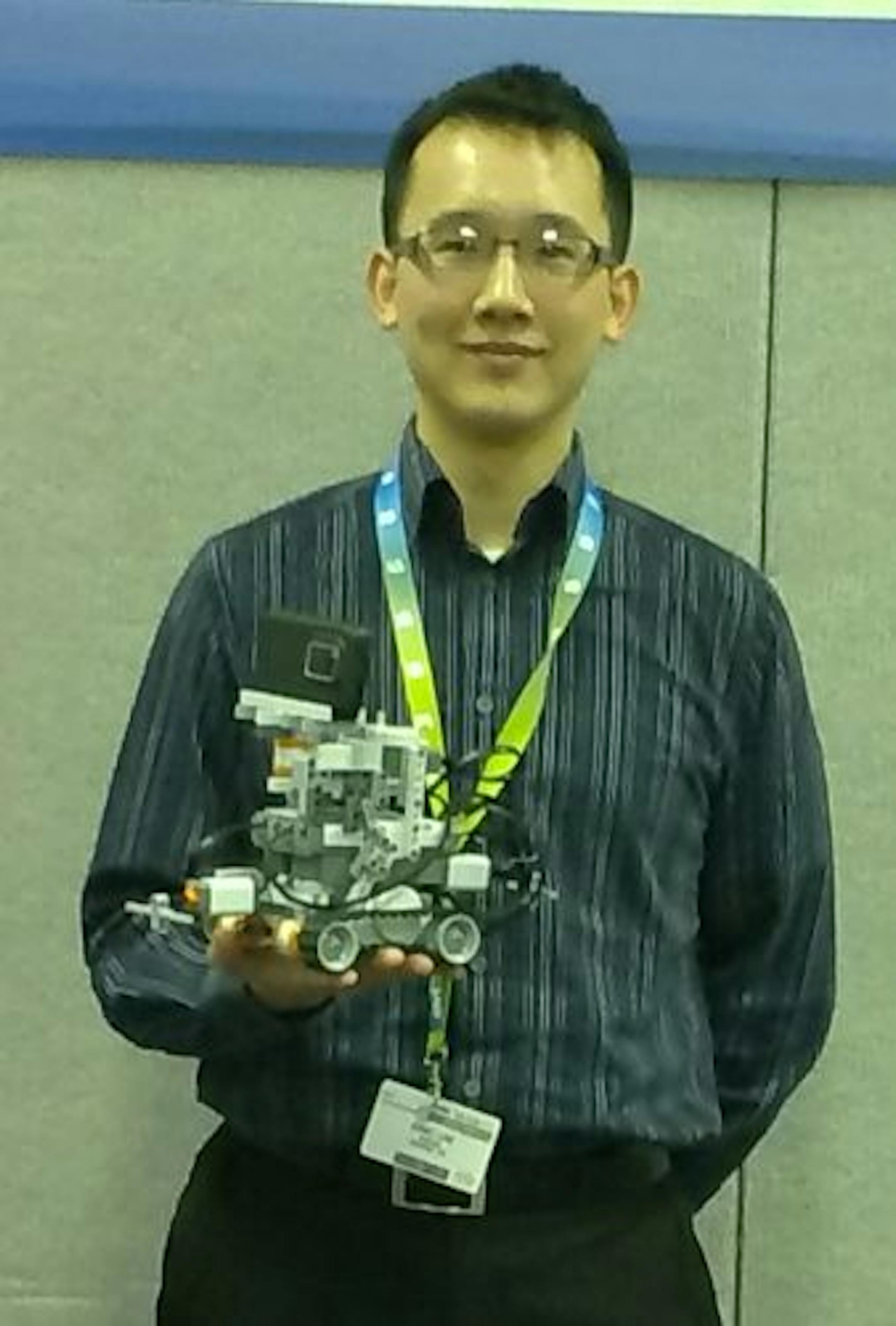 Eric Liu of Edina, winner of $5,000 in a Nokia robot-building contest.