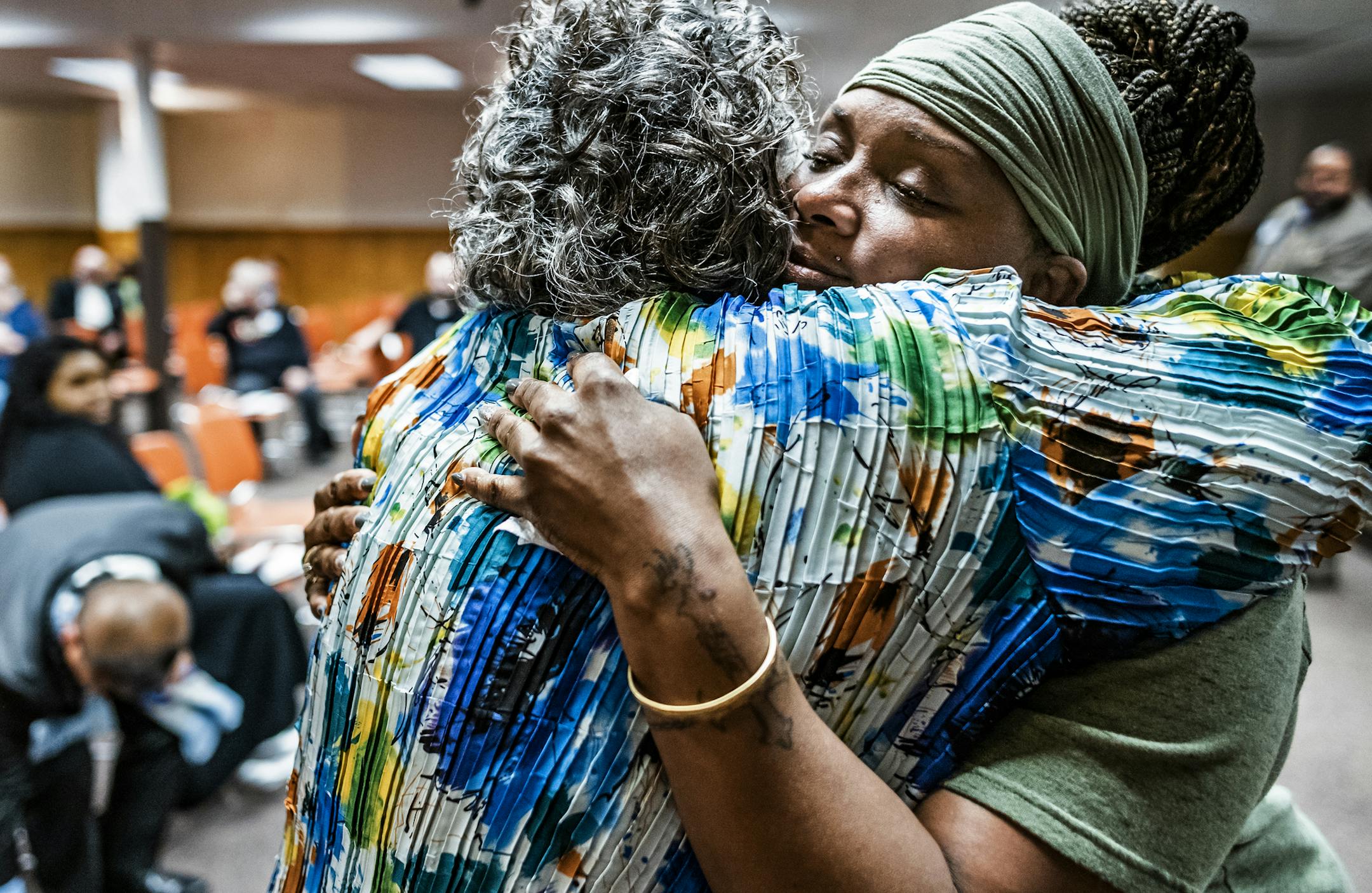Mary Johnson-Roy gave a hug to Pastor Marea Perry, who spoke about the pain of losing her son . Both women have lost their sons to homicide.] Amid the bloodiest stretch in recent memory, the St. Paul NAACP will hold an anti-gun violence forum Thursday night at Arlington Hills Lutheran Church for community members to heal and discuss solutions. RICHARD TSONG-TAATARII ¥ richard.tsong-taatarii@startribune.com