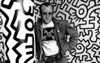 The artist Keith Haring, whose pulsating lines and figures became an inextricable part of New York City life in his brief but intense career, with one