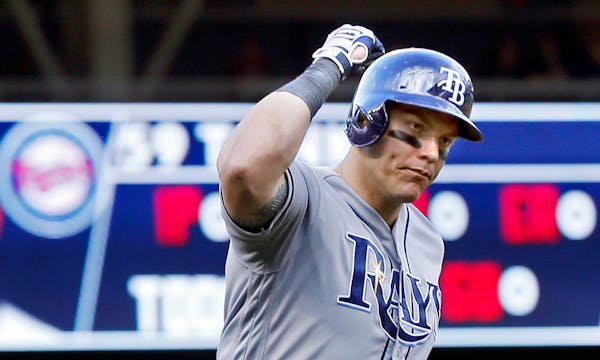 Logan Morrison trotted around the bases 36 times after hitting home runs for the Rays last season.