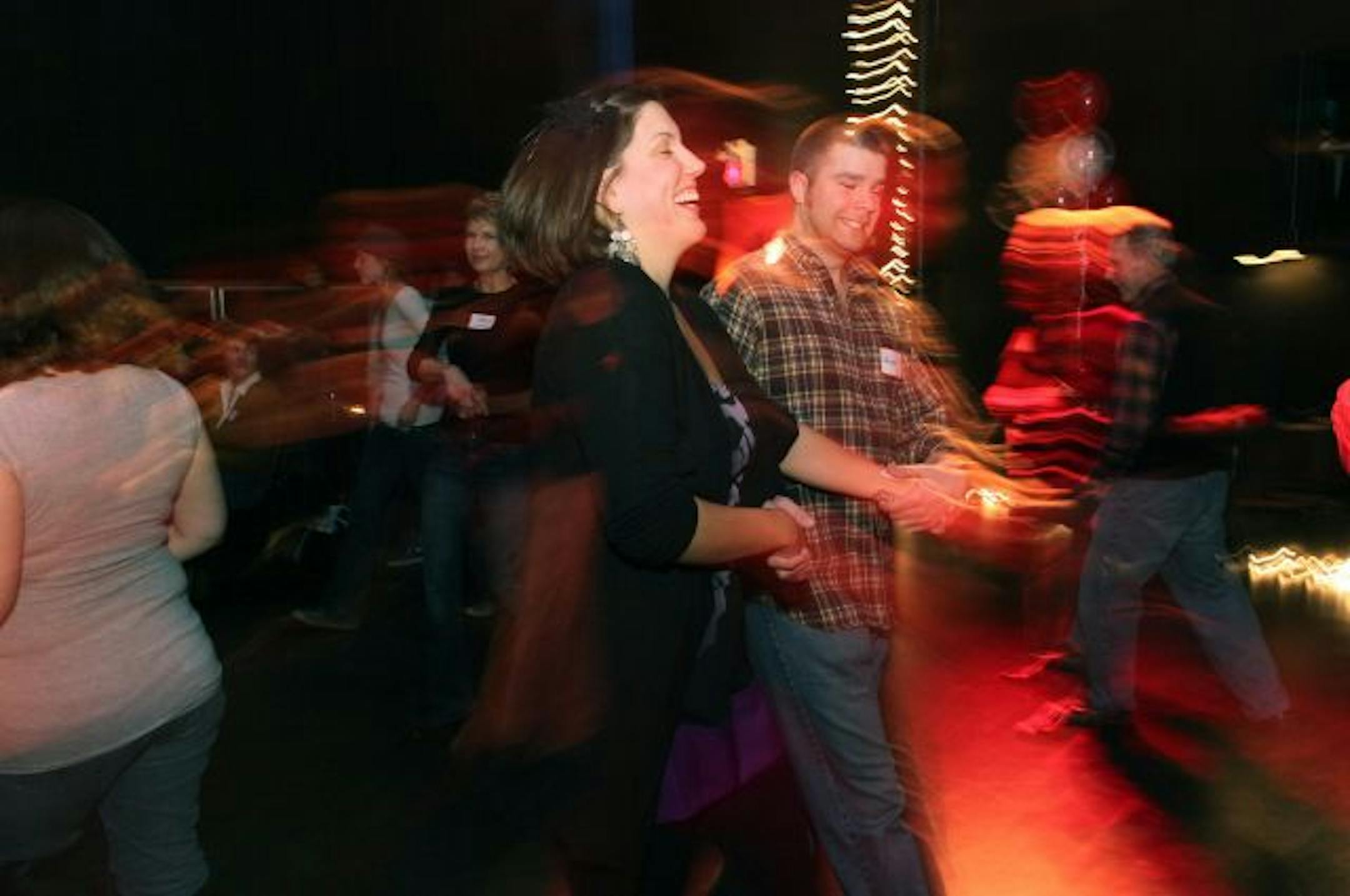 Julia Hutchinson and Vaughn Kelly took a turn on the dance floor at Julia's 25th birthday party, put on by her parents.