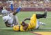 Minnesota's running back Kobe McCrary plowed into the end zone for a touchdown during the third quarter as the Gophers took on Middle Tennessee at TCF