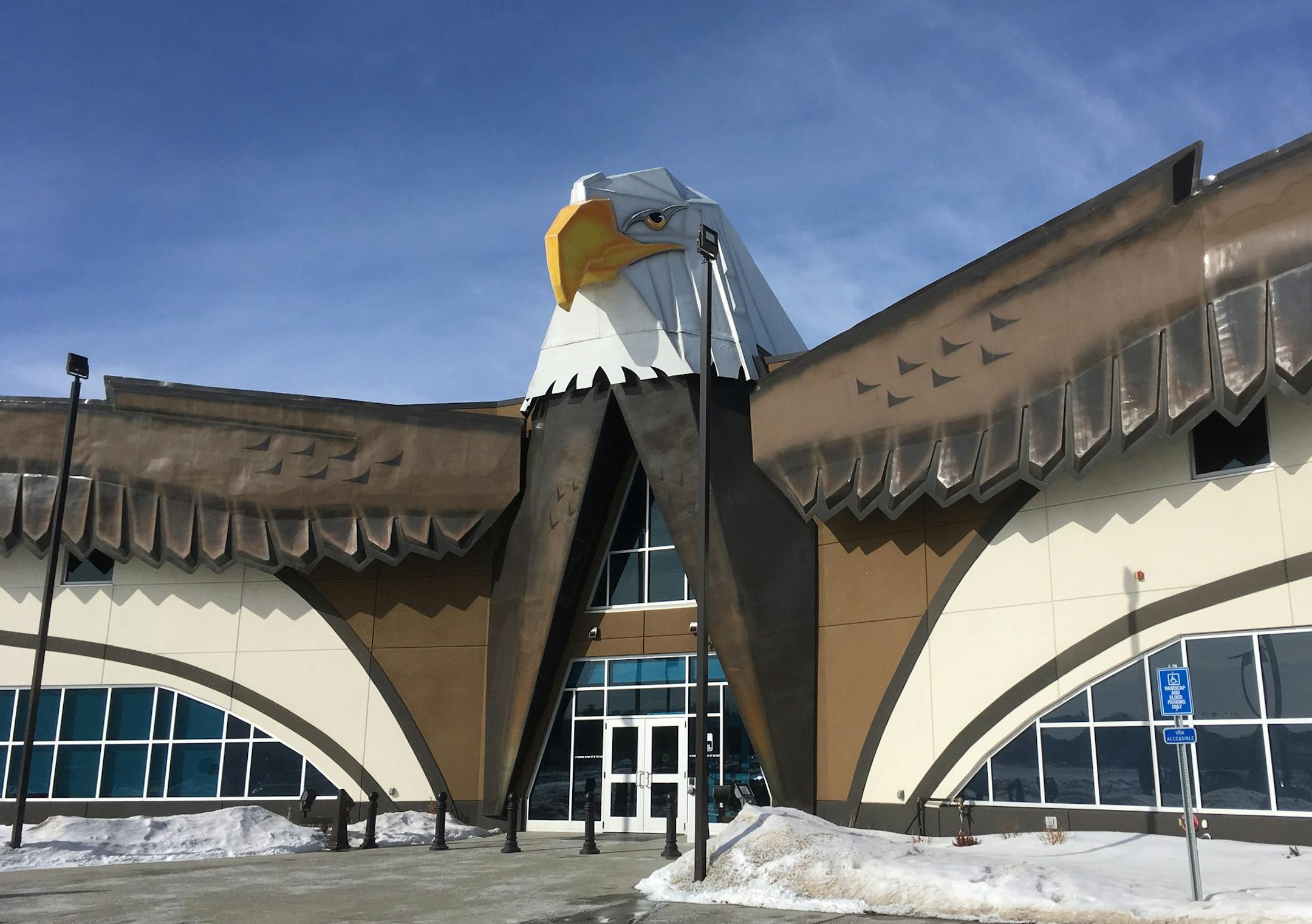 Red Lake Nation College is housed in this building on the shore of Red Lake. The college is a candidate for full accreditation in 2020.