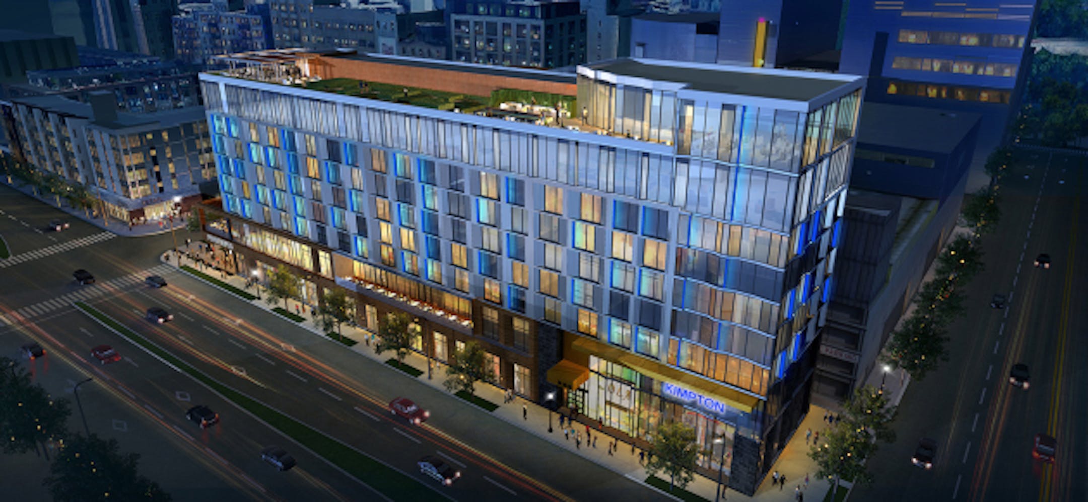 Sherman Associate's 9-story hotel, office and retail proposal for 800 Washington Av. S.