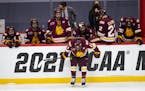UMD players reacted to losing to University of Massachusetts 3-2 in overtime early Friday morning. The Bulldogs had their hopes of an NCAA record four