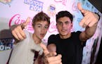Jack Johnson and Jack Gilinsky of Jack and Jack attend the official pre-party for Teen Choice 2014 presented by Candie's on Saturday, August 9, 2014 i