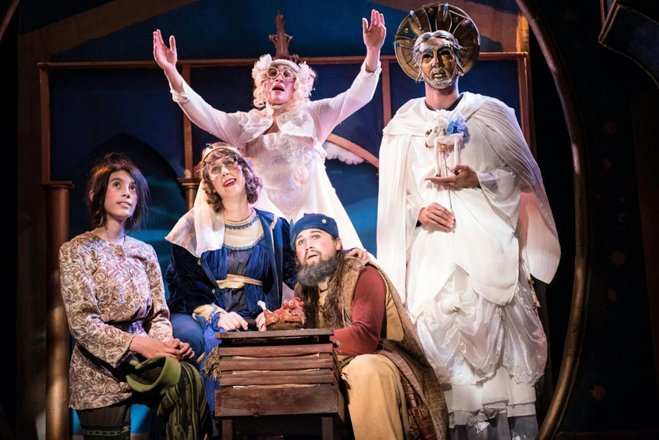 "The Holiday Pageant" at Open Eye Figure Theatre.