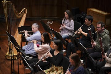 The woodwinds section of the SPCO rehearsed in January 2019.