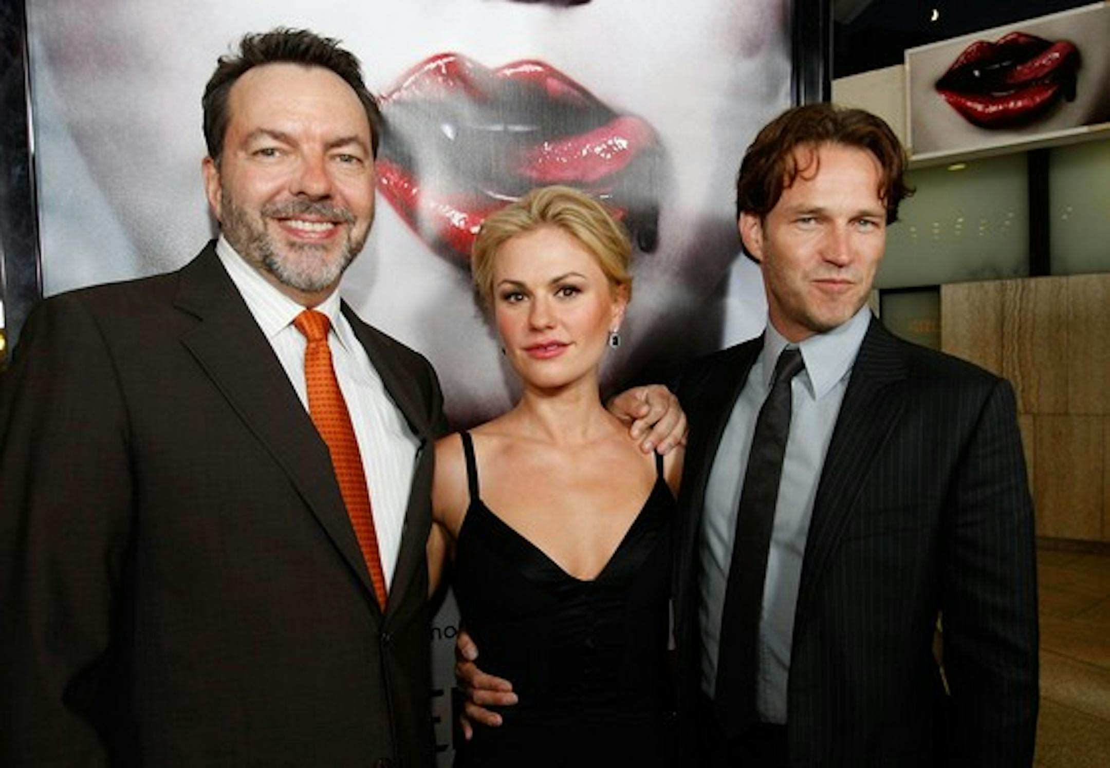 Alan Ball with "Tru Blood" stars Anna Paquin and Stephen Moyer.