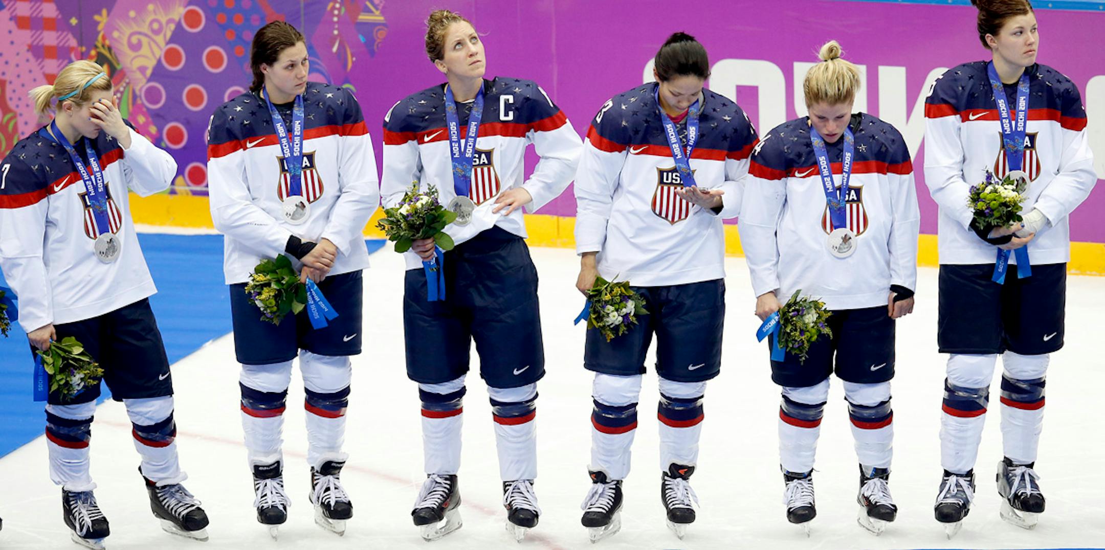 Team USA did not celebrate after receiving the silver medal.