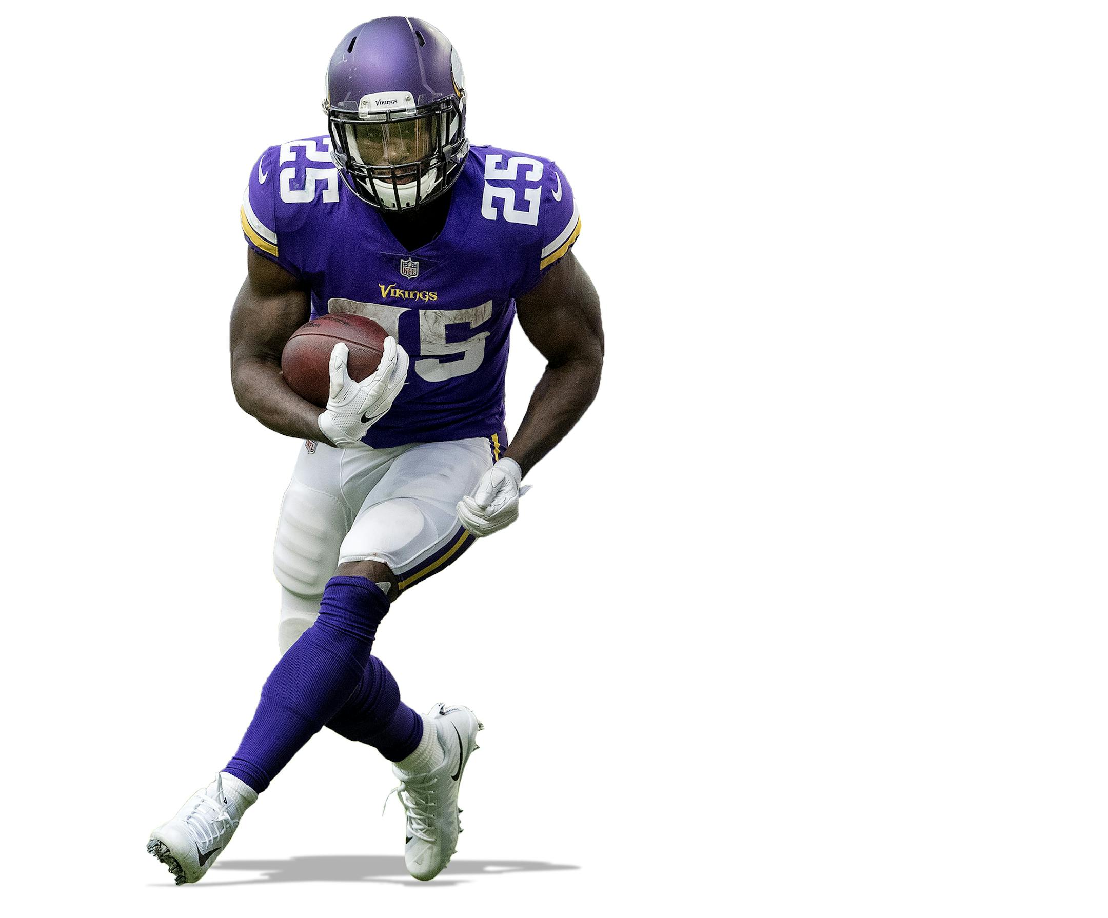 Minnesota Vikings running back Latavius Murray (25) during a run in the third quarter against the Green Bay Packers on Sunday, Oct. 15, 2017 at U.S. Bank Stadium in Minneapolis, Minn. (Carlos Gonzalez/Minneapolis Star Tribune/TNS) ORG XMIT: 1213349