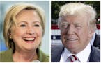 Democratic presidential candidate Hillary Clinton, left, and Republican presidential candidate Donal Trump in these 2016 file photos. Young people acr