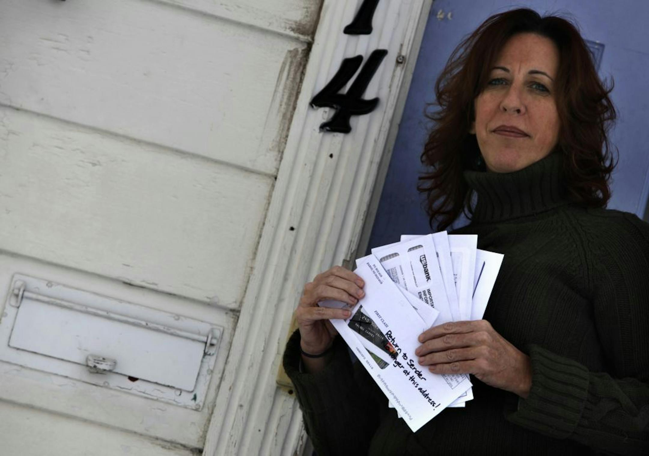 Cindy Sullivan received a credit card from a bank addressed to the person that used to live at her present address. She sent it back, but then the bank sent it back to her.