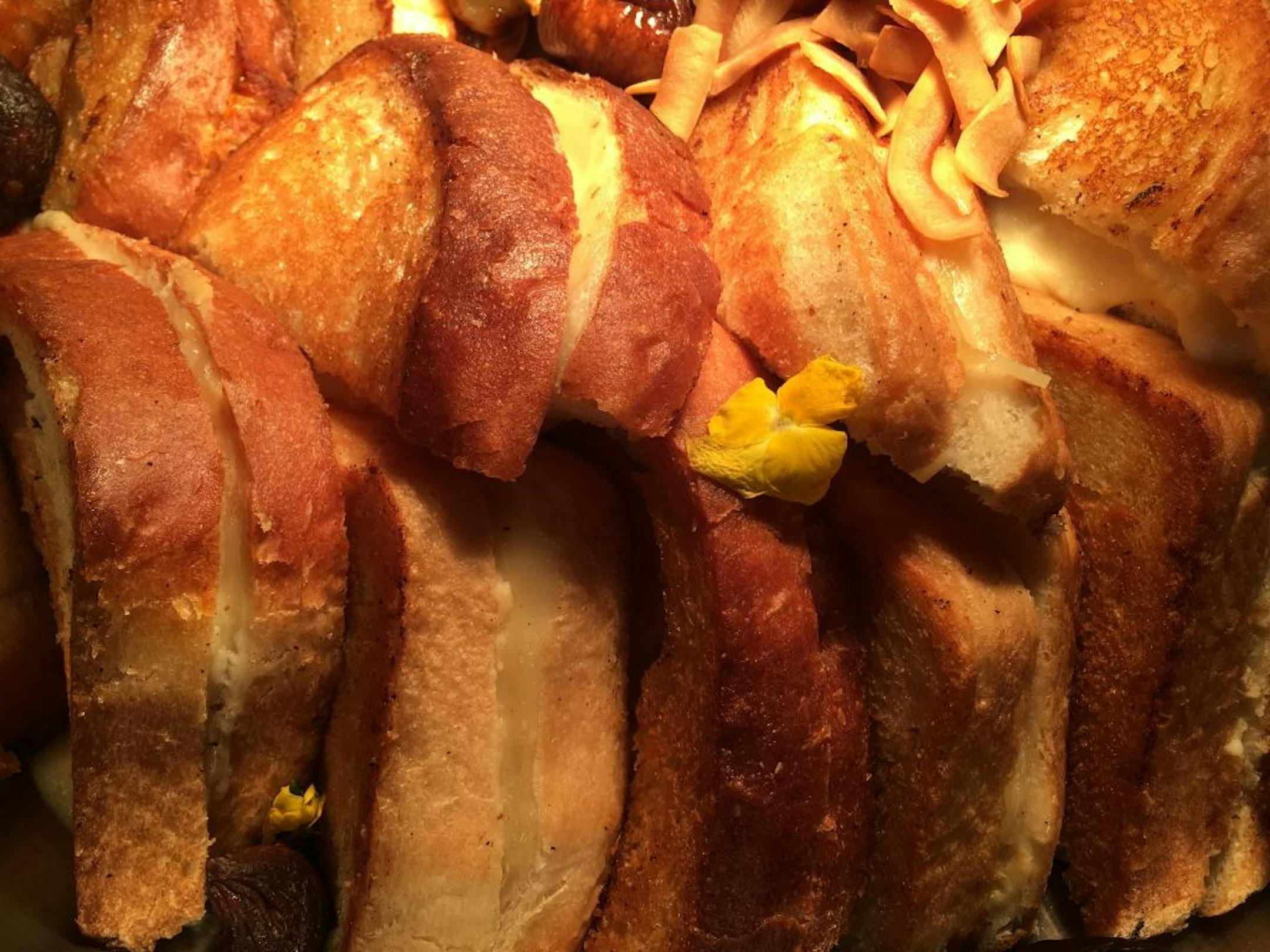 Fhima's grilled cheese is made with gruyere, mozzarella and provolone.