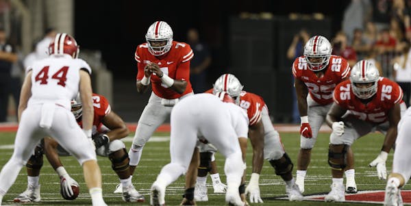 Ohio State quarterback Dwayne Haskins plays against Indiana during an NCAA college football game Saturday, Oct. 6, 2018, in Columbus, Ohio. (AP Photo/