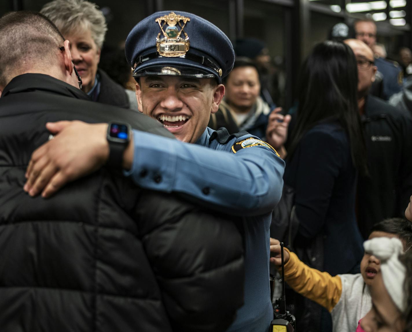 Victor Rodriquez, 25, who overcame serious socioeconomic obstacles and a troubled youth to join St. Paul's Law Enforcement Career Path Academy, becomes the first in his family to earn a higher ed degree.] St. Paul police will graduate its most diverse recruiting class ever Thursday night at Harding H.S. The class of 39 SPPD recruits is 77% people of color.RICHARD TSONG-TAATARII &#xa5; richard.tsong-taatarii@startribune.com