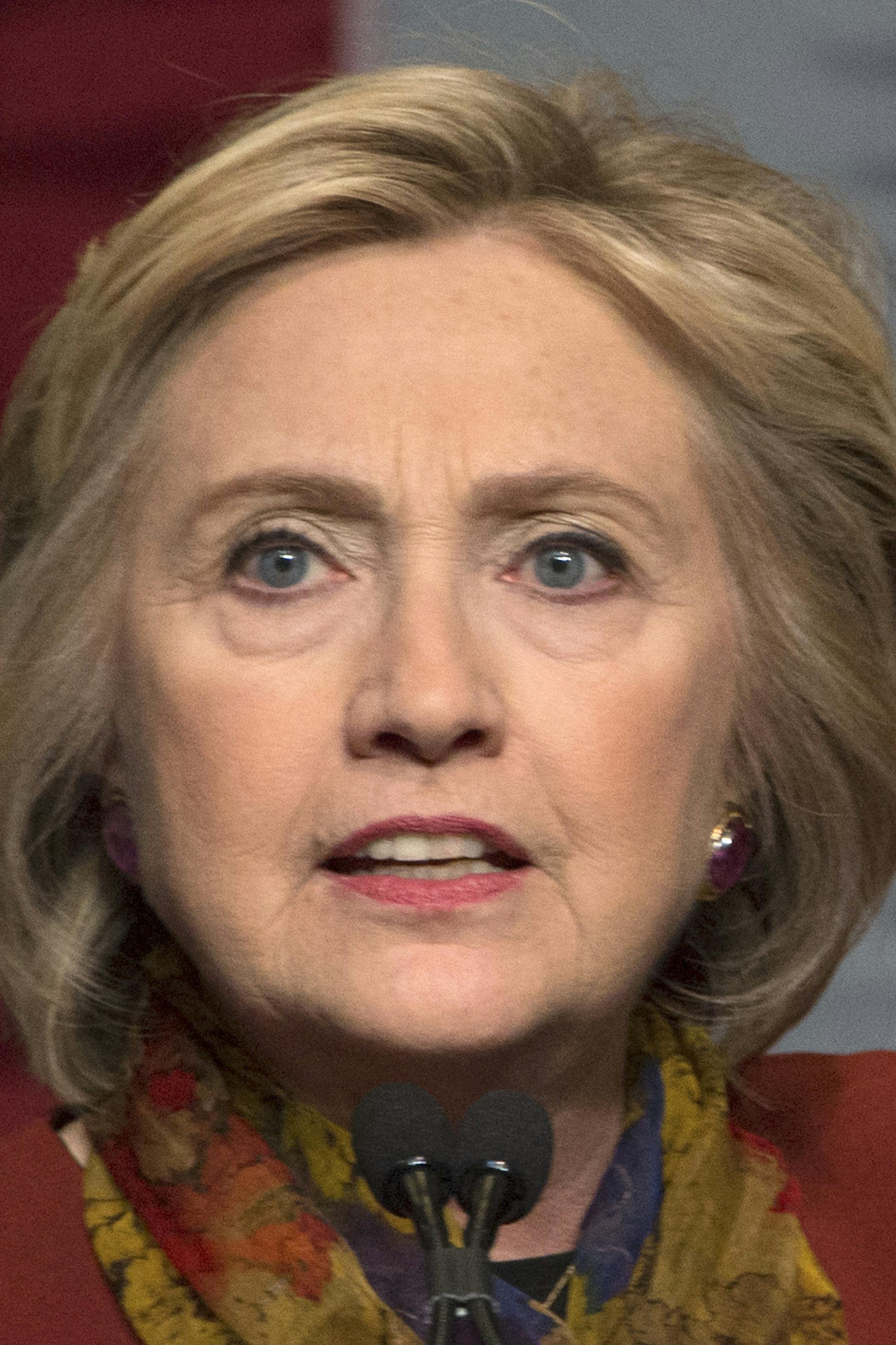 Democratic presidential candidate Hillary Clinton speaks at the Schomburg Center for Research in Black Culture, Tuesday, Feb. 16, 2016, in New York. (AP Photo/Bryan R. Smith) ORG XMIT: MIN2016021913035761