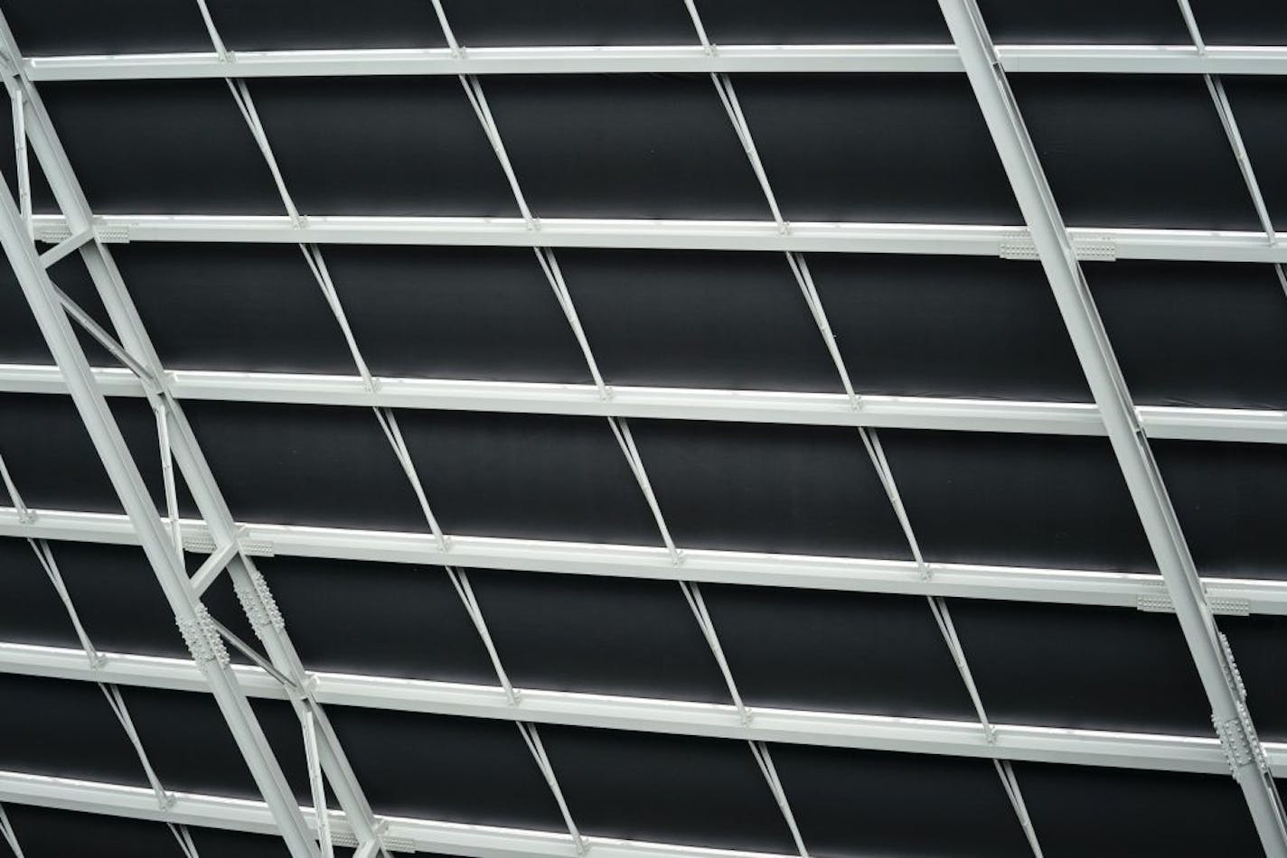 The roof section fo darkening curtains at U.S. Bank Stadium in Minneapolis, Minn., on Tuesday, March 5, 2019.