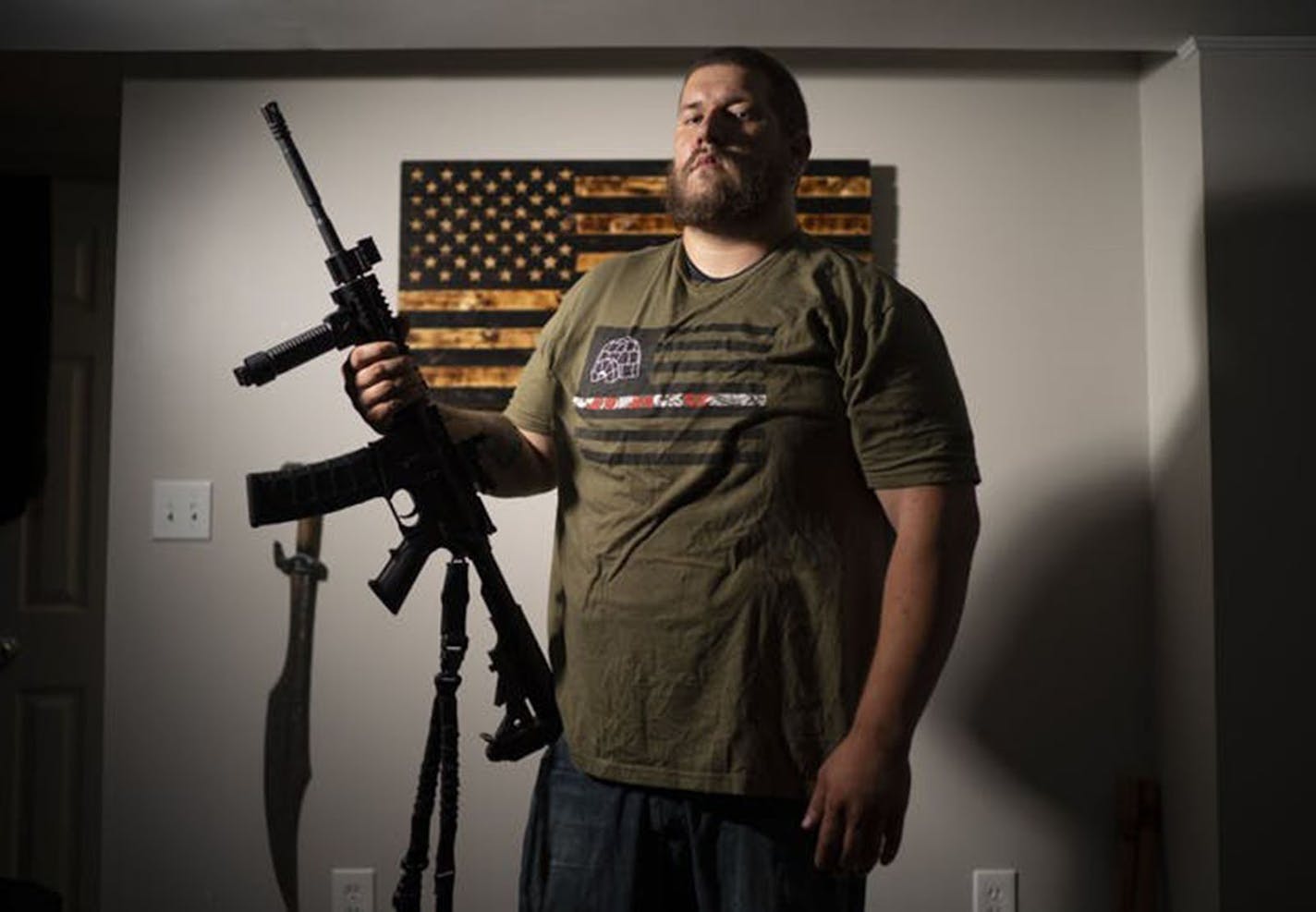 Michael Solomon, photographed at home in New Brighton, this year.