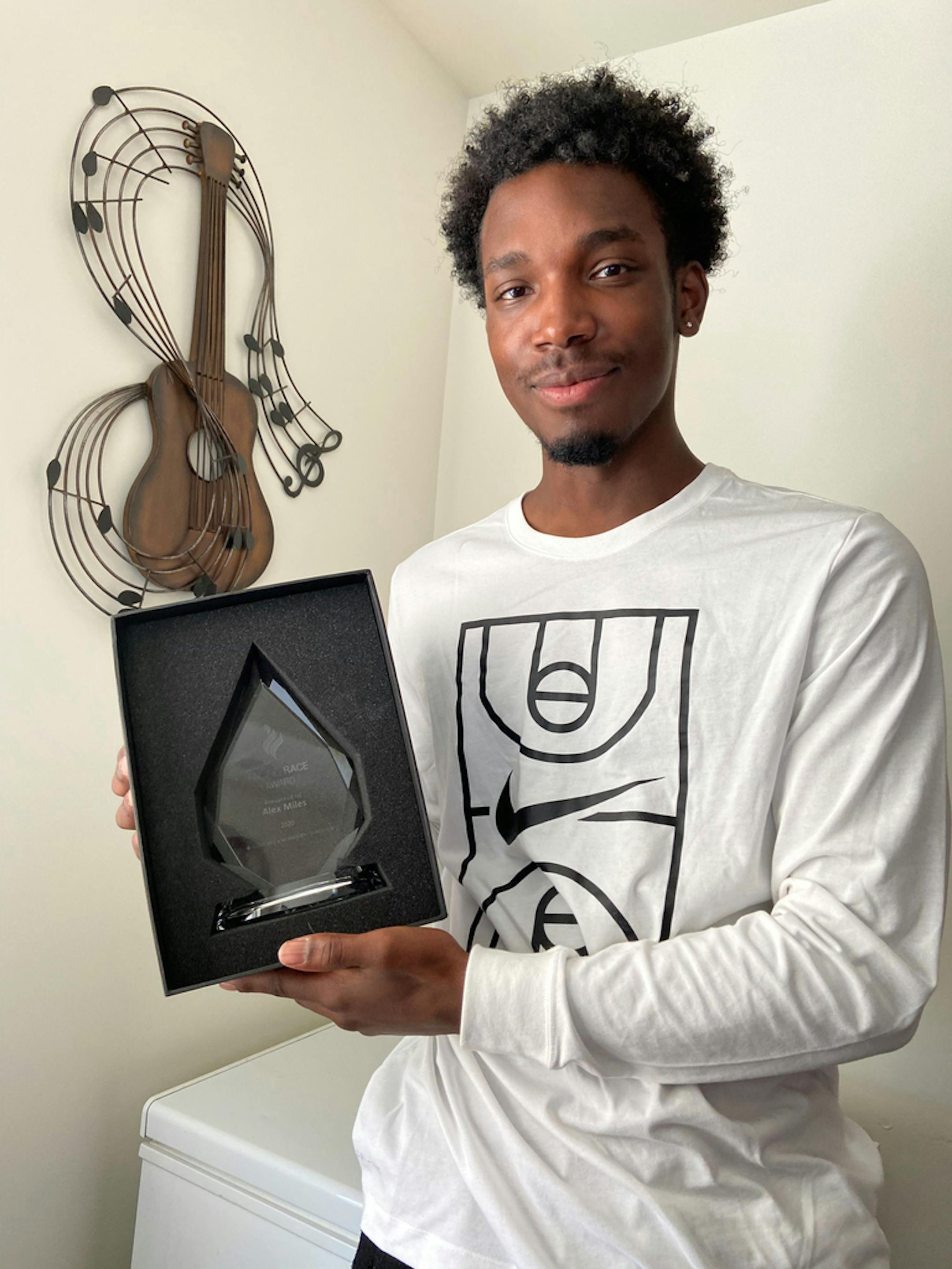 Alex Miles was honored with a Facing Race award from the St. Paul and Minnesota Foundation in October.
