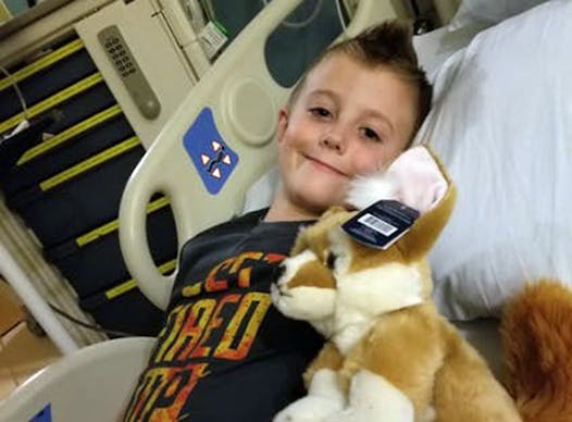 Quinton Hill, 7, was one of the Minnesota children affected by acute flaccid myelitis last year. He lost movement in one arm and was undergoing treatment at the time at Children's Hospital.