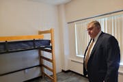 Residences of Old Town Hall owner Jeff Allman showed an empty room at the Rochester apartment building in September 2023. County officials had planned