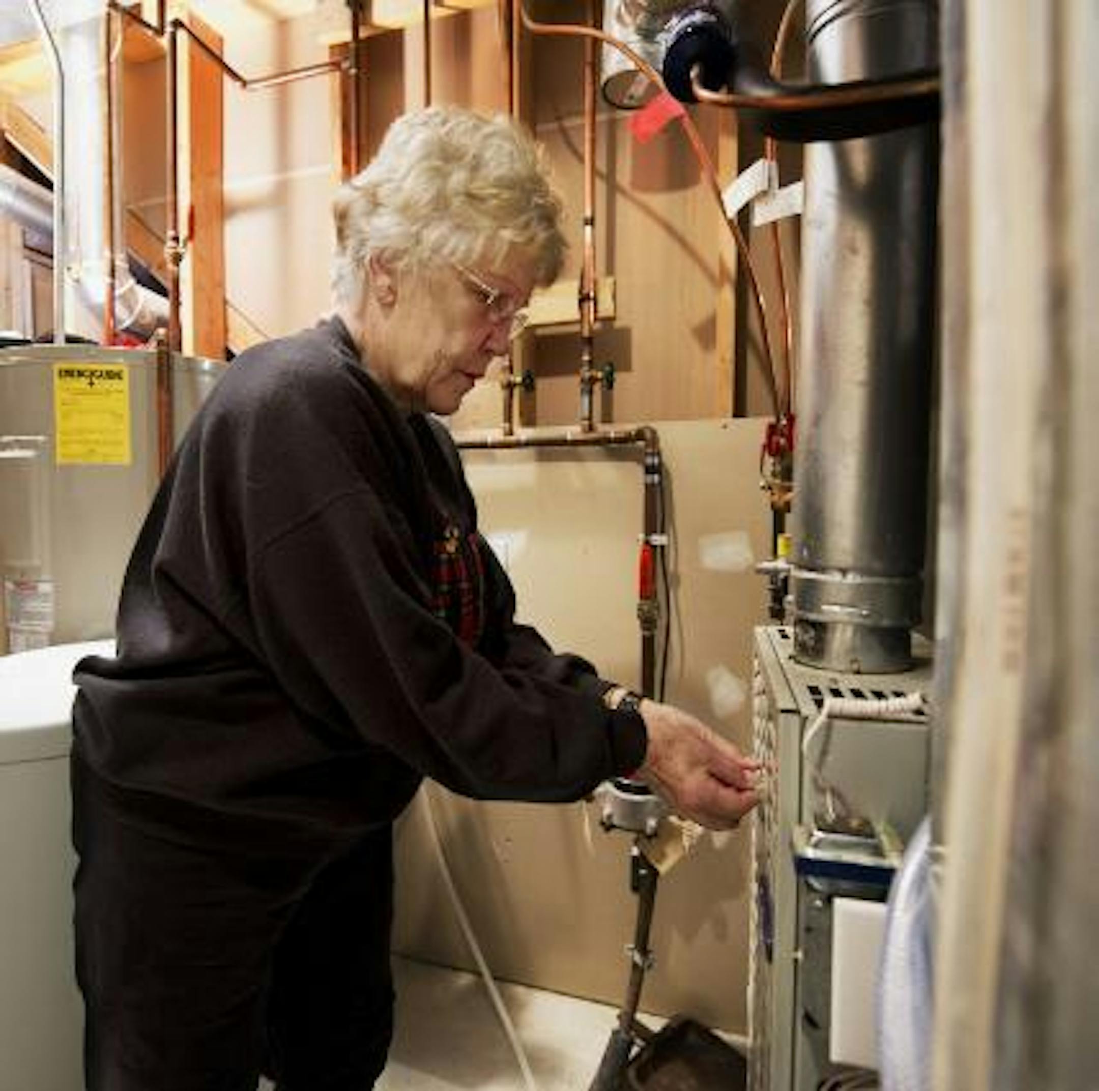 Audrey Westbrook in her basement (photo by David Brewster)