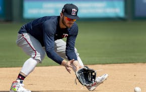 Minnesota Twins third baseman Josh Donaldson fielded a ball.