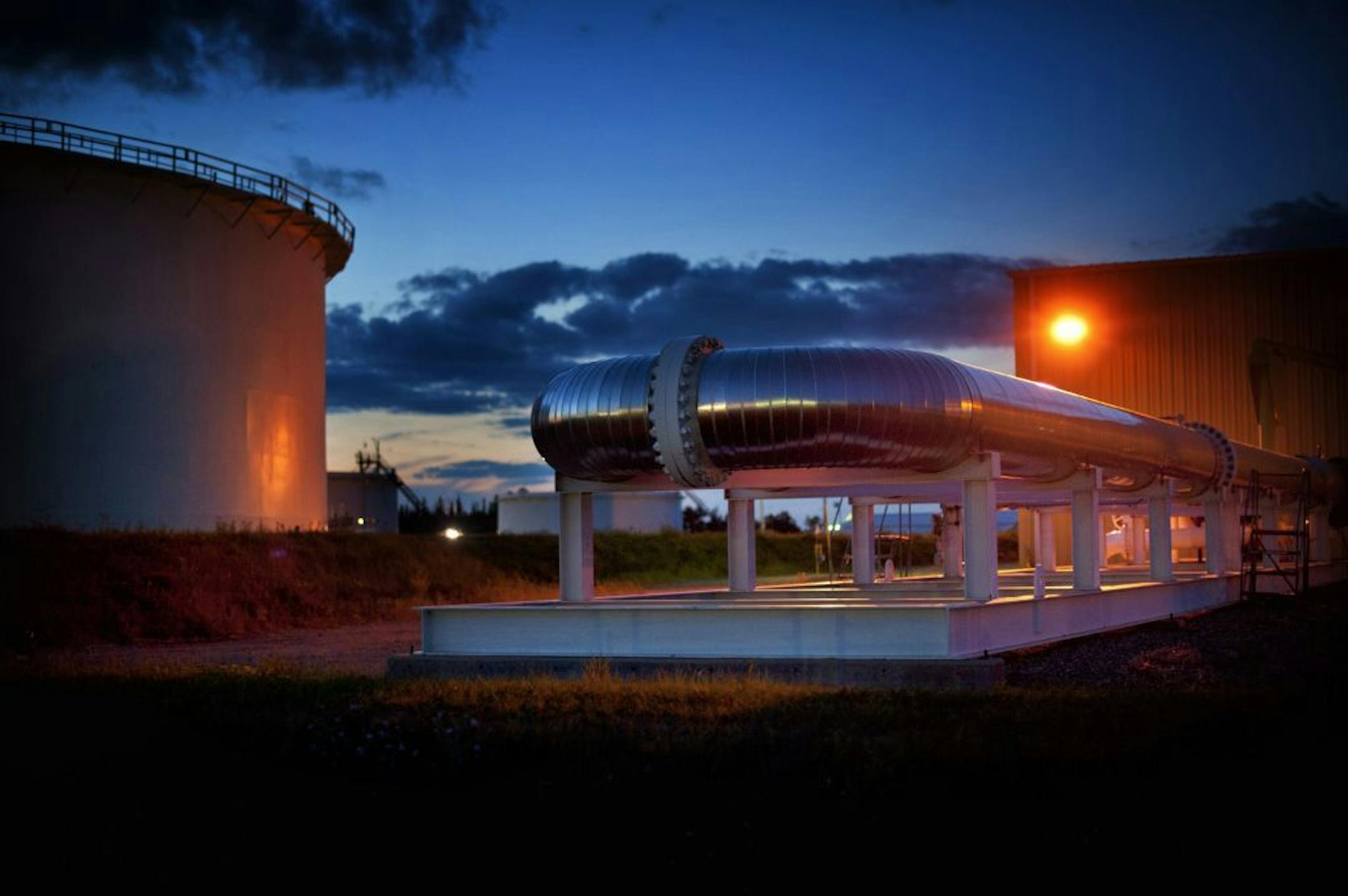 Approximately 3.5 million gallons of mostly Canadian crude flows through Enbridge Energy's oil pipeline transfer station each day in Clearbrook, MInn..