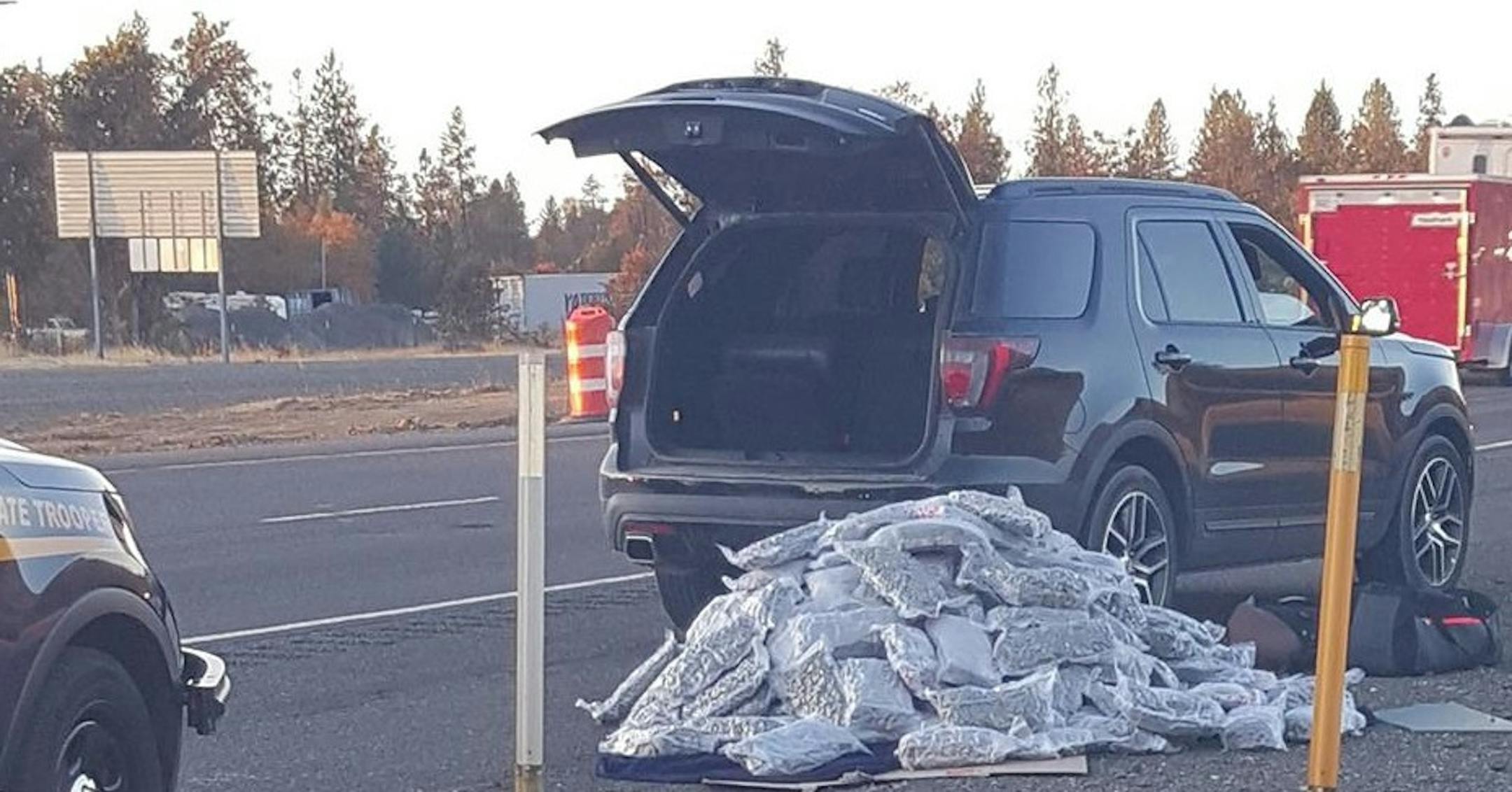 This SUV held 201 pounds of marijuana when it was pulled over last week in Oregon.