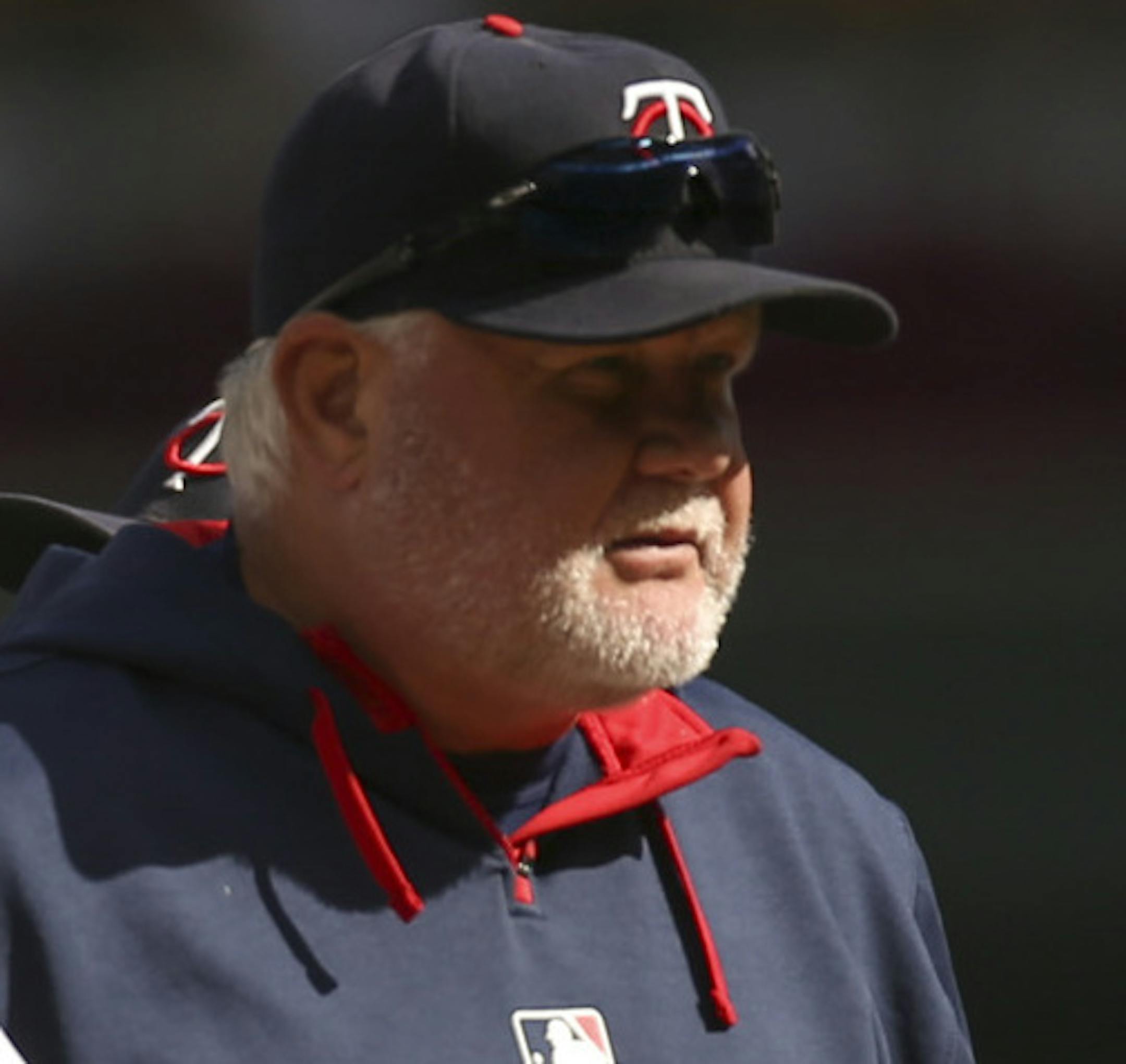 Twins manager Ron Gardenhire waited for another relief pitcher to arrive from the bullpen Sunday afternoon at Target Field. ] JEFF WHEELER &#x201a;&#xc4;&#xa2; jeff.wheeler@startribune.com The Twins lost 7-2 to the Cleveland Indians Sunday afternoon September 21, 2014 at Target Field in Minneapolis.