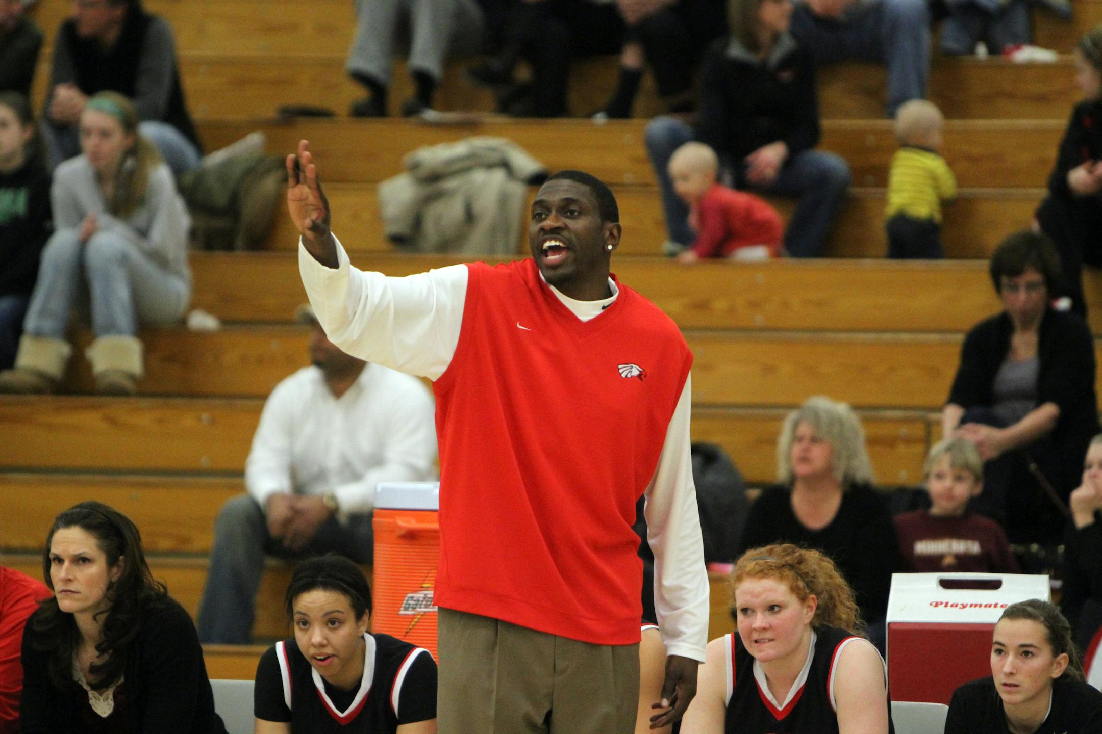 Eden Prairie girls' basketball coach and former Timberwolves player Chris Carr.