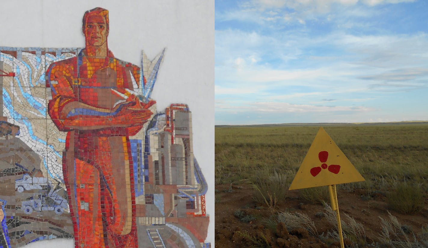 John Rash/Star Tribune Promise and Peril: In Kazakhstan, a Soviet-era mural extols the promise of nuclear power. But the toxic legacy of nuclear testing is apparent at the Polygon Test Site.