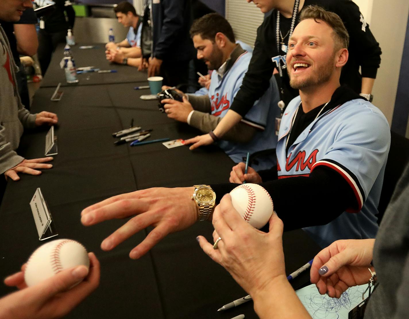 Newly signed Twins slugger Josh Donaldson signed autographs during TwinsFest 2020 on Friday