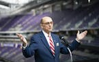 Minnesota Sports Facility Authority Chairman Mike Vekich spoke about the Final Four at U.S. Bank Stadium on March 5. The board approved a 60% raise in