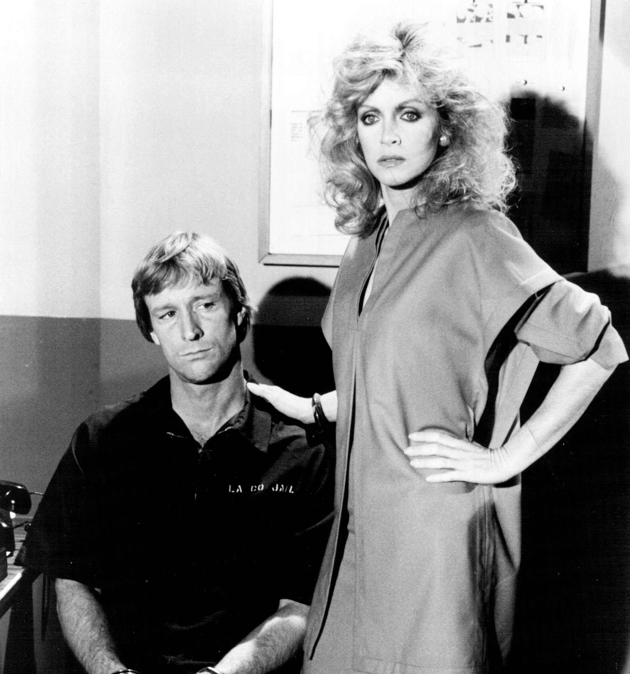 February 25, 1983 FOR LOVE OR MONEY? -- Abby Cunningham (DONNA MILLS) fights to gain control of Gary Ewing(TED SHACKELFORD) inheritance while he to go on trial for the murder of Ciji Dunne (LISA HARTMAN) on the season's finale of "Knots Landing," airing March 10 at 10 p.m.(ET) on CBS. Lorimar