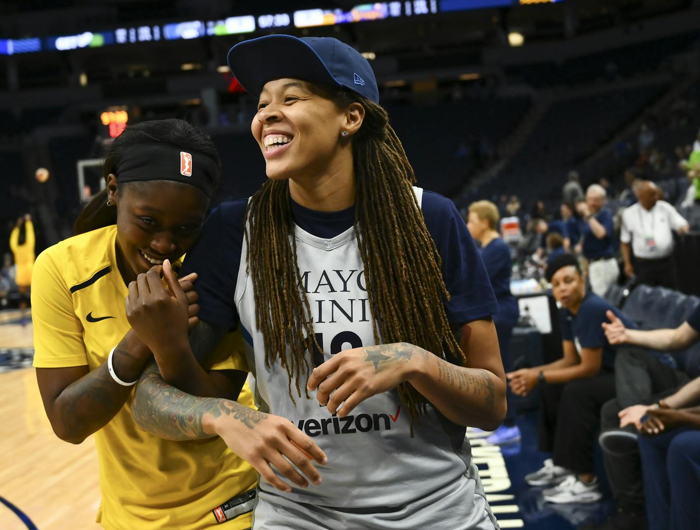 Seimone Augustus before a game at Target Center last season.