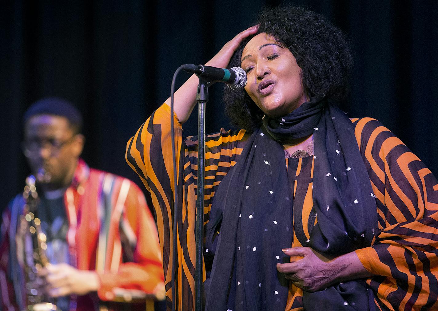 Nimco Yasin, a Somali singer who is this year&#x2019;s artist-in-residence for the Cedar Cultural Center&#x2019;s Midnimo series, rehearsed at the Cedar. She and the center were afraid her visa would not be approved.