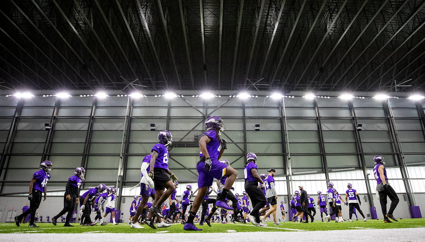 Vikings OTAs in their new Eagan home.