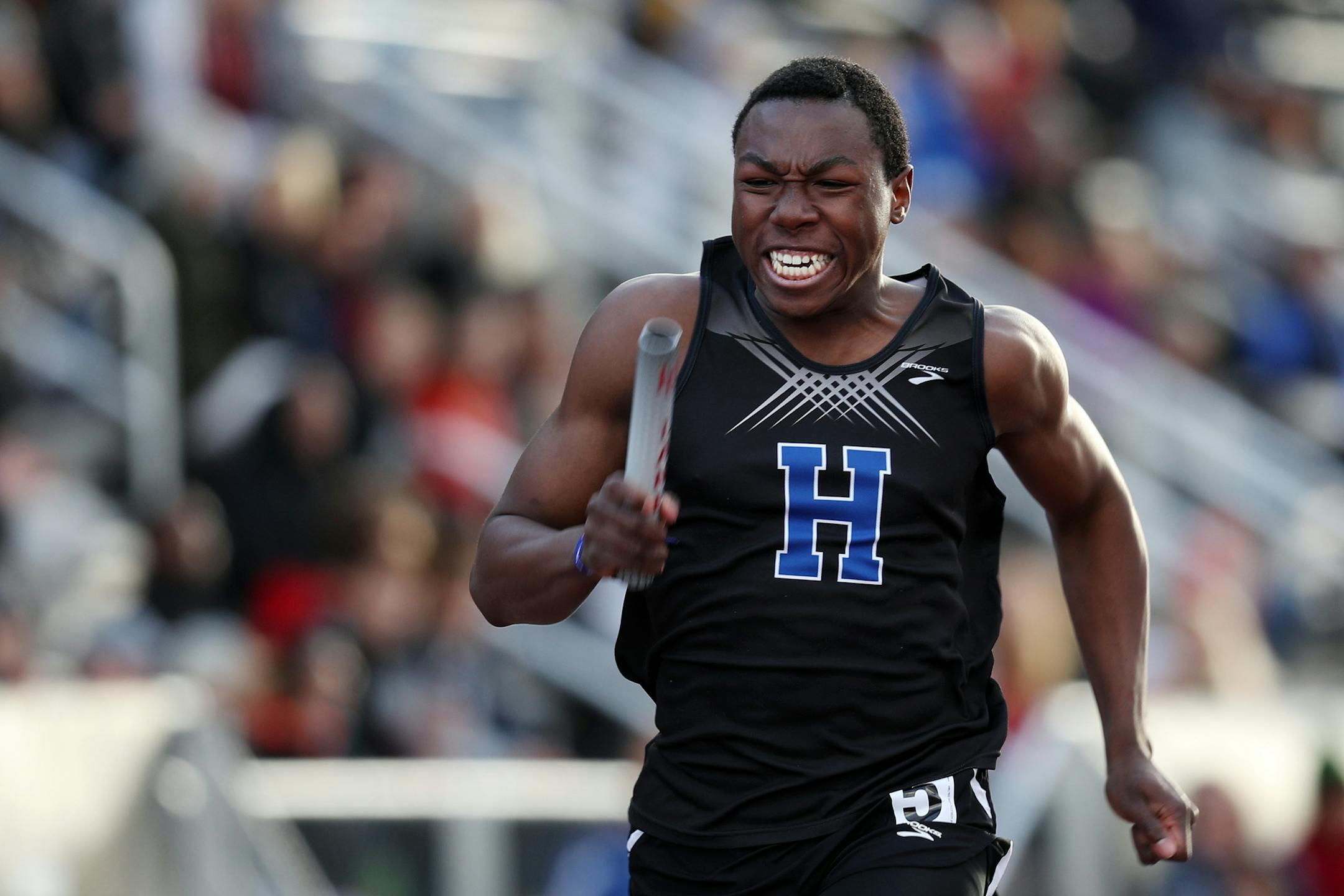 Hopkins' Joe Fahnbulleh ran on the winning 4x200 and 4x100 relays at the Hamline Elite Meet last month and also won the 200 in 21.68 seconds, breaking his school record. Next he wants to break the state 200 mark.