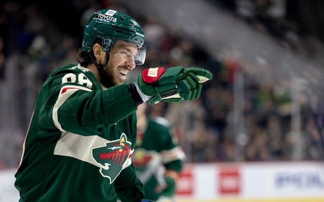 Frederick Gaudreau is the newest parent on the Minnesota Wild. “Our hearts have been exploded in the best way possible,” he said.