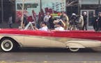 Twins stars Joe Mauer, Brian Dozier, Glen Perkins and Sano were spotted cruising on Nicollet Mall in downtown Minneapolis during a commercial shoot la