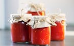 Homemade Tomato Sauce in a Jars. Canning tomatoes. from istock