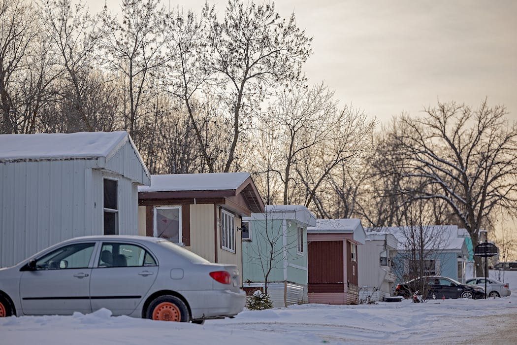 A trailer park sits across the street from the Long Prairie Packing Co. According to beef slaughterhouse employee Bryan Rondon, the majority of its tenants are from the Dominican Republic and Puerto Rico.